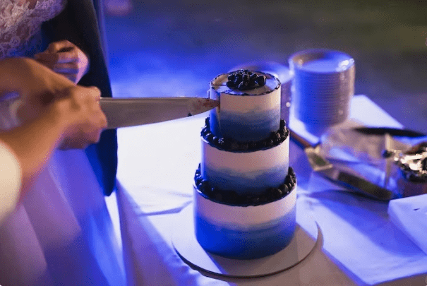 Blueberries Wedding Cake