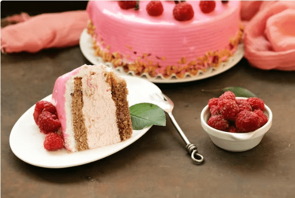 Raspberry Swirl Wedding cake